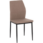 ΚΑΡΕΚΛΑ ΤΡΑΠΕΖΑΡΙΑΣ DIAZ HM18346.04 ΜΠΕΖ ΥΦΑΣΜΑ-ΜΕΤΑΛΛΙΚΑ ΠΟΔΙΑ ΜΑΥΡΑ 43x52x87Υεκ.