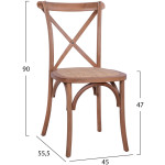 ΚΑΡΕΚΛΑ OWEN ΞΥΛΙΝΗ ΣΤΟΙΒΑΖΟΜΕΝΗ ΑΠΟ ΟΞΙΑ DARK HONEY ΜΕ ΧΙΑΣΤΙ ΠΛΑΤΗ HM8575.01 45x55,5x90 cm - Image 2