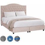 ΚΡΕΒΑΤΙ ΔΙΠΛΟ MALENA HM638.32 ΜΠΕΖ ΥΦΑΣΜΑ- ΓΙΑ ΣΤΡΩΜΑ 150x200εκ.
