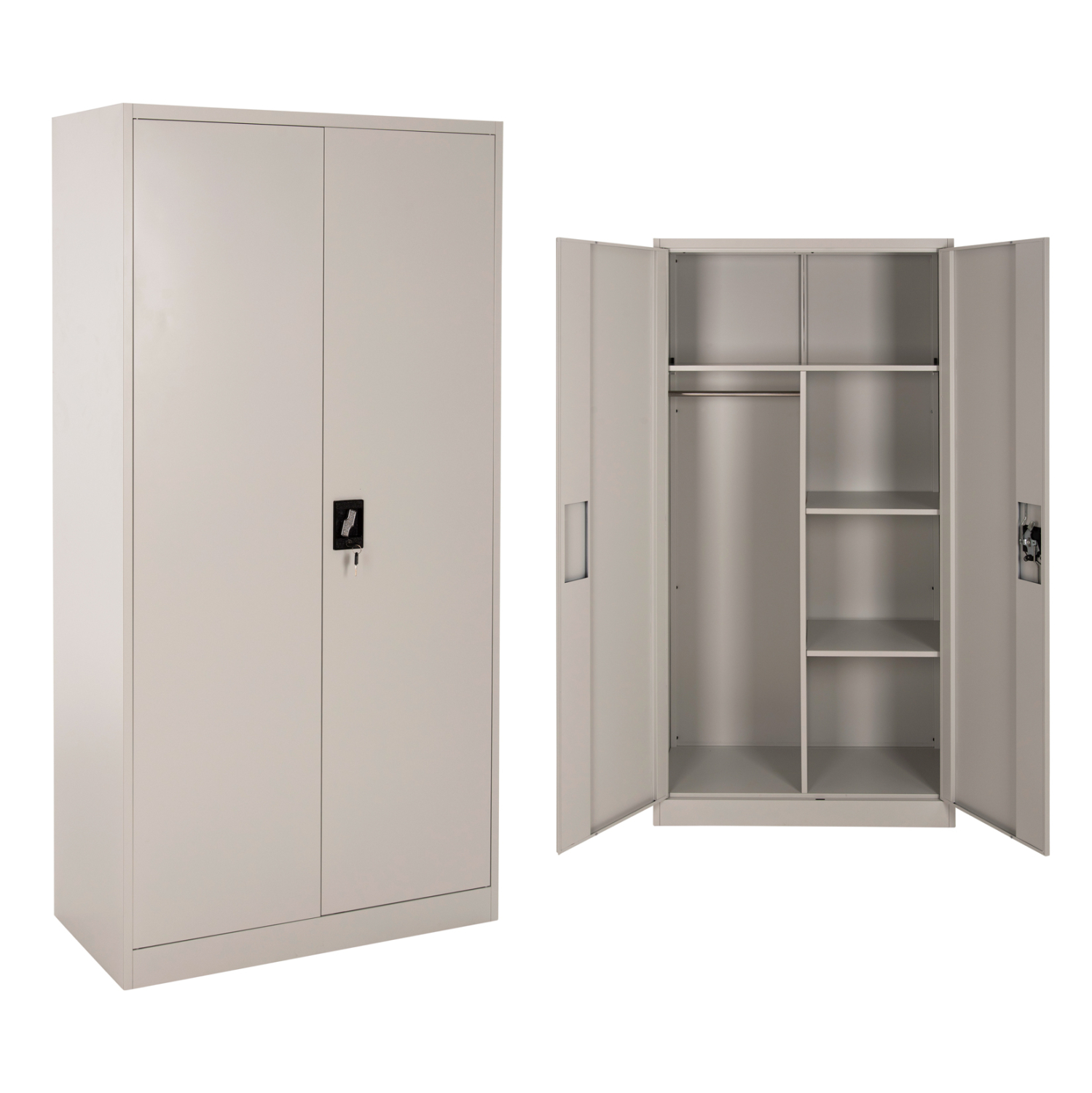 ΝΤΟΥΛΑΠΑ ΜΕΤΑΛΛΙΚΗ CLOD HM5961.11 2ΦΥΛΛΗ ΜΕ ΧΩΡΙΣΜΑ ΑΝΟΙΧΤΟ ΓΚΡΙ 90Χ40Χ180Yεκ.