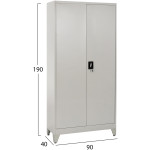 ΝΤΟΥΛΑΠΑ ΜΕΤΑΛΛΙΚΗ ΜΕ ΠΟΔΙΑ CLOD HM11998 2ΦΥΛΛΗ ΜΕ ΧΩΡΙΣΜΑ-ΑΝΟΙΧΤΟ ΓΚΡΙ 90Χ40Χ190Yεκ - Image 2