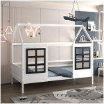 ΠΑΙΔΙΚΟ ΚΡΕΒΑΤΙ τ.MONTESSORI DOMER HM742.01 ΞΥΛΟ ΠΕΥΚΟΥ ΛΕΥΚΟ--ΓΙΑ 90x190εκ - Image 2