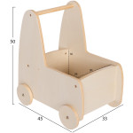 ΠΑΙΔΙΚΟ ΤΡΟΛΕΥ/ΚΑΡΟΤΣΑΚΙ RICKI HM18341.01 MDF & ΚΟΝΤΡΑΠΛΑΚΕ ΦΥΣΙΚΟ 33x45x50Υεκ - Image 2