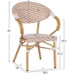 ΠΟΛΥΘΡΟΝΑ BAMBOO LOOK HM5861.03 ΚΑΦΕ-ΛΕΥΚΟ 58.5x58x82Υεκ. - Image 2