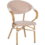 ΠΟΛΥΘΡΟΝΑ BAMBOO LOOK HM5861.03 ΚΑΦΕ-ΛΕΥΚΟ 58.5x58x82Υεκ.