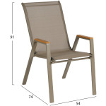 ΠΟΛΥΘΡΟΝΑ ΕΞ.ΧΩΡΟΥ LEONE HM6429.04 ΜΕΤΑΛΛΙΚΗ ΣΑΜΠΑΝΙ--TEXTILENE ΣΑΜΠΑΝΙ 54x74x91Υεκ - Image 2