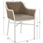 ΠΟΛΥΘΡΟΝΑ HM5858.02 ΛΕΥΚΗ ΜΕ ΣΧΟΙΝΙ ΜΠΕΖ 56x58x76Yεκ. - Image 2