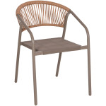 ΠΟΛΥΘΡΟΝΑ HOMAN HM6430.04 ΣΑΜΠΑΝΙ ΜΕΤΑΛΛΟ & TEXTILENE--ΜΠΕΖ P.E.RATTAN 53x58x75Υεκ