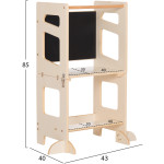 ΠΥΡΓΟΣ ΕΚΜΑΘΗΣΗΣ ΜΕ ΠΙΝΑΚΑ RICKI HM18344.01 ΞΥΛΟ ΠΕΥΚΟΥ ΦΥΣΙΚΟ 43x32x84Υεκ - Image 2