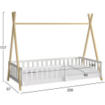 ΣΕΤ ΠΑΙΔΙΚΟΥ ΔΩΜΑΤΙΟΥ 6TMX PASCHAL HM21337 ΞΥΛΟ ΠΕΥΚΟΥ--ΜΕΛΑΜΙΝΗ-ΛΕΥΚΟ - Image 2