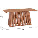 ΣΕΤ ΤΡΑΠΕΖΑΡΙΑΣ 5ΤΜΧ BRANN HM21078.03 ΟΡΘΟΓΩΝΙΟ ΤΡΑΠΕΖΙ & 4 ΚΑΡΕΚΛΕΣ - Image 2