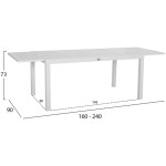 ΣΕΤ ΤΡΑΠΕΖΑΡΙΑΣ ΕΞ.ΧΩΡΟΥ 5ΤΜΧ KRUM HM21162 ΛΕΥΚΟ ΑΛΟΥΜΙΝΙΟ-P.E.RATTAN-TEXTILENE - Image 2