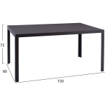 ΣΕΤ ΤΡΑΠΕΖΑΡΙΑΣ 7 ΤΜΧ ΤΡΑΠΕΖΙ ΓΚΡΙ 150X90 ΚΑΙ ΠΟΛΥΘΡΟΝΑ ΠΤΥΣ/ΝΗ HM11531.01 - Image 2