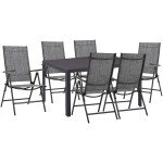 ΣΕΤ ΤΡΑΠΕΖΑΡΙΑΣ 7 ΤΜΧ ΤΡΑΠΕΖΙ ΓΚΡΙ 150X90 ΚΑΙ ΠΟΛΥΘΡΟΝΑ ΠΤΥΣ/ΝΗ HM11531.01