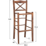ΣΚΑΜΠΟ ΜΠΑΡ LUCIUS HM5586.01 ΞΥΛΟ ΟΞΙΑΣ ΕΜΠΟΤΙΣΜΟΥ ΚΑΡΥΔΙ 40,5x40x105Υεκ.ΣΚΕΛΕΤΟΣ - Image 2
