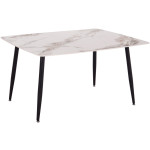 ΤΡΑΠΕΖΙ RAVEN HM18149.04 ΚΕΡΑΜΙΚΟ TOP ΜΕ ΟΨΗ ΛΕΥΚΟ/ΚΑΦΕ ΜΑΡΜΑΡΟ 140x80x74Υεκ.