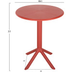 ΤΡΑΠΕΖΙ ΠΟΛΥΠΡΟΠΥΛΕΝΙΟΥ ΣΤΡΟΓΓΥΛΟ TERRIN HM6124.13 ΚΑΦΕ Φ60x75Υεκ. - Image 2