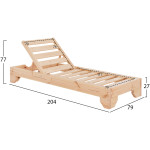 ΞΑΠΛΩΣΤΡΑ ΒΑΡ.ΤΥΠΟΥ ΚΟΡΙΝΟΣ HM10779.04 ΞΥΛΟ ΠΕΥΚΟΥ ΦΥΣΙΚΟ-ΕΜΠΟΤΙΣΜΟΣ 79x204x77Υεκ - Image 2