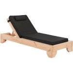 ΞΑΠΛΩΣΤΡΑ ΜΕ ΜΑΞΙΛΑΡΙ ΚΟΡΙΝΟΣ HM10776.05T ΞΥΛΟ ΠΕΥΚΟΥ--TEXTILENE ΣΕ ΜΑΥΡΟ 79x204x77Υεκ